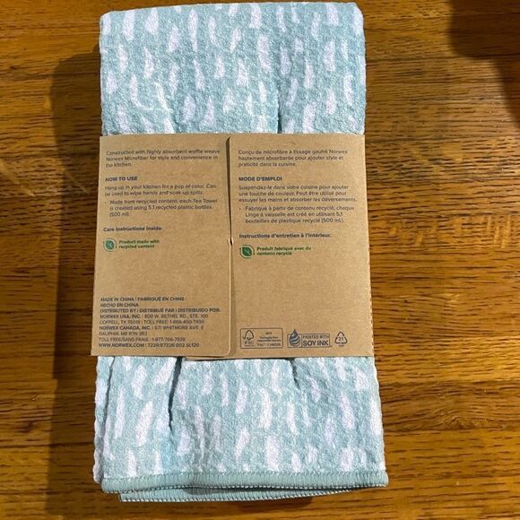 Norwex Tea Towels Limited Edition Soft Blossoms/Brush Strokes NWT - Picture 6 of 11